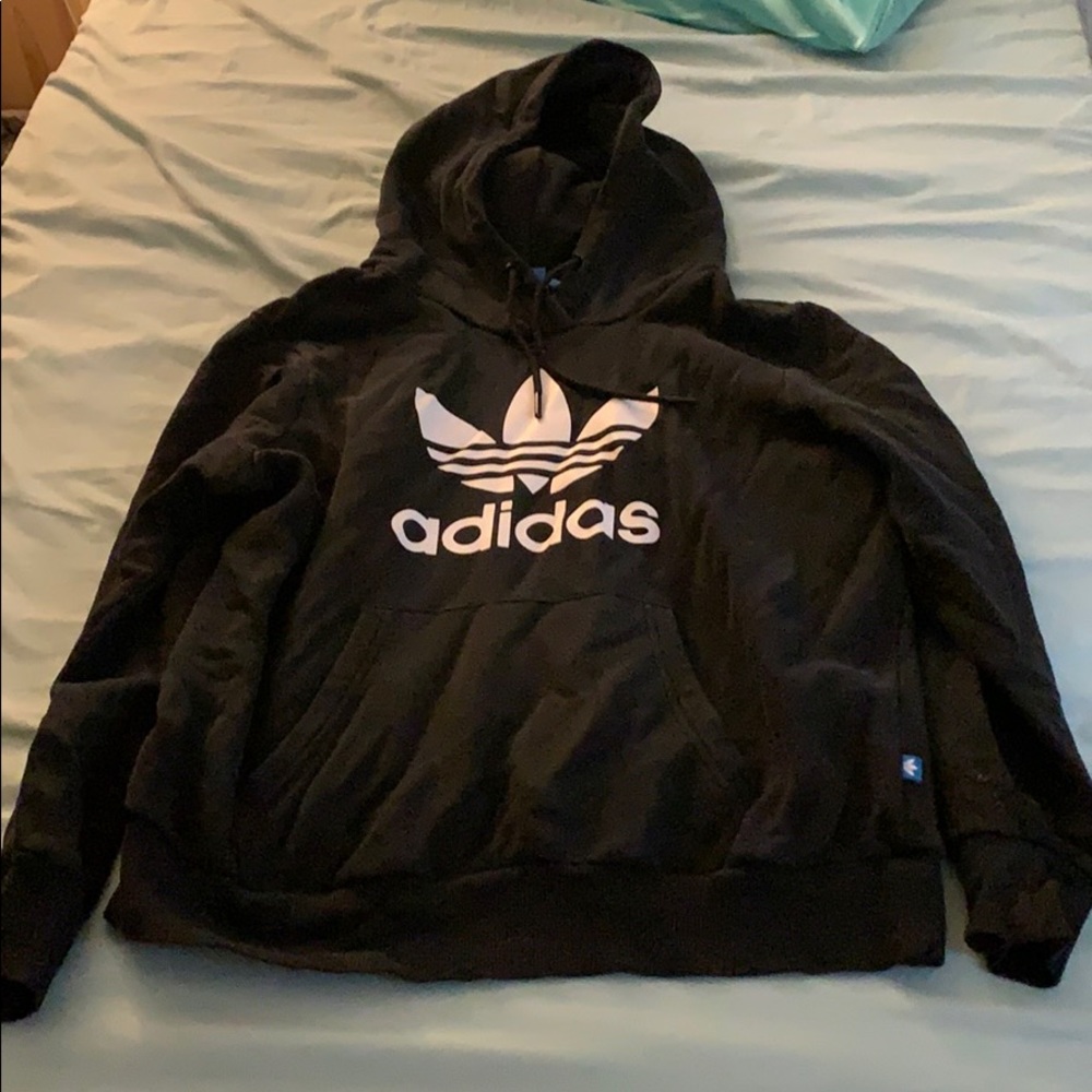 Black trefoil adidas hoodie